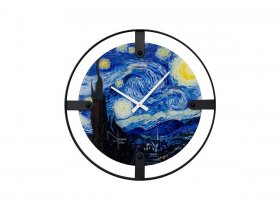 Часы интерьерные NT155 VAN GOGH STARRY NIGHT в Ленинском - leninskoe.mebel-nsk.ru | фото