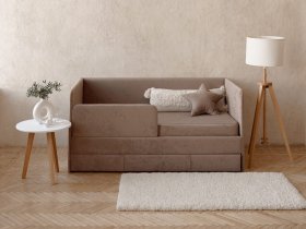 Диван-кровать Happy (капучино) в Ленинском - leninskoe.mebel-nsk.ru | фото