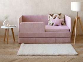 Диван-кровать Happy (розовый) в Ленинском - leninskoe.mebel-nsk.ru | фото