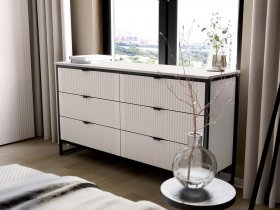 Комод 6 ящиков Нора (персидский жемчуг) в Ленинском - leninskoe.mebel-nsk.ru | фото