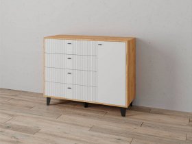 Комод «Катрин-13» (дуб крафт золотой/карбон фарфор) в Ленинском - leninskoe.mebel-nsk.ru | фото