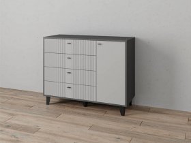Комод «Катрин-13» (графит/светло-серый) в Ленинском - leninskoe.mebel-nsk.ru | фото