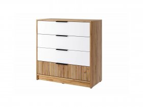 Комод КМ-001 Ивис (дуб крафт золотой/белый) в Ленинском - leninskoe.mebel-nsk.ru | фото