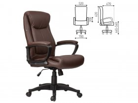 Кресло офисное BRABIX Enter EX-511, коричневое в Ленинском - leninskoe.mebel-nsk.ru | фото