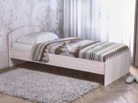 Кровать односпальная 80 с низкой спинкой (ясень шимо светлый) в Ленинском - leninskoe.mebel-nsk.ru | фото