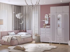 Модульная детская Милана (белое дерево/сакура) в Ленинском - leninskoe.mebel-nsk.ru | фото