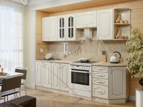 Модульная кухня Классика-1 (дуб молочный) в Ленинском - leninskoe.mebel-nsk.ru | фото