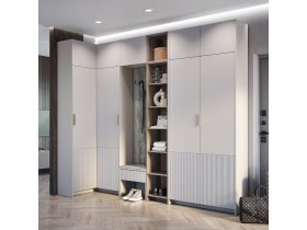 Модульная прихожая Пандора (кашемир/MF03) в Ленинском - leninskoe.mebel-nsk.ru | фото