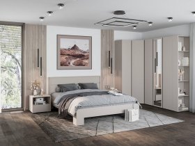 Модульная спальня Люмо (кашемир) в Ленинском - leninskoe.mebel-nsk.ru | фото