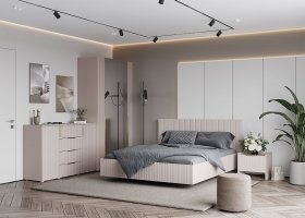 Модульная спальня «Тефия» (тефия/софт сантьяго) в Ленинском - leninskoe.mebel-nsk.ru | фото