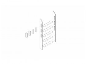Пакет №10 Прямая лестница и опоры для двухъярусной кровати Соня в Ленинском - leninskoe.mebel-nsk.ru | фото