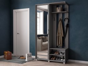 Прихожая «Ларго-2» (графит серый) в Ленинском - leninskoe.mebel-nsk.ru | фото