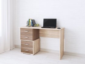 Стол письменный Сити-2 (ясень шимо темный/дуб сонома) в Ленинском - leninskoe.mebel-nsk.ru | фото