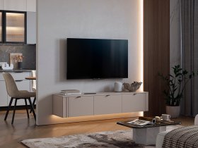 Тумба 2 Рич (кашемир/фрапучино матовый/черный) в Ленинском - leninskoe.mebel-nsk.ru | фото