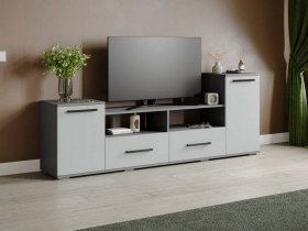 Тумба под ТВ Парус-2 (графит серый/серый камень) в Ленинском - leninskoe.mebel-nsk.ru | фото